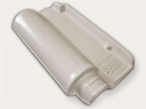 Telha portuguesa branca resinada