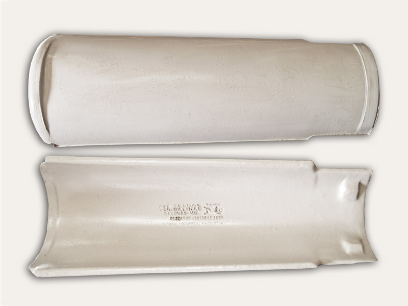 Telha colonial universal branca resinada