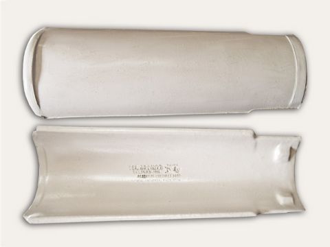 Telha colonial universal branca resinada